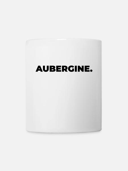 Aubergine - Tasse - Weiß