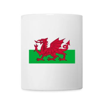 Autocollant drapeau du Pays de Galles Aufkleber Wales autocollant - Mug blanc - blanc - Devant