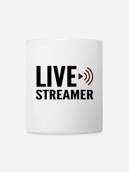 Streamer en direct - Mug blanc - blanc