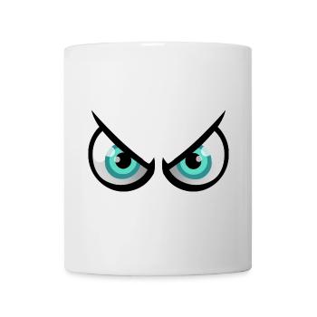 Augen cartoon verärgert - Tasse - Weiß - Vorne