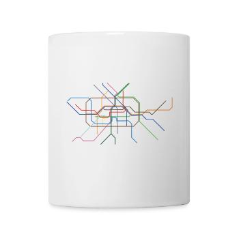 Abstract Minutine Section Line Art - Mug - white - Front