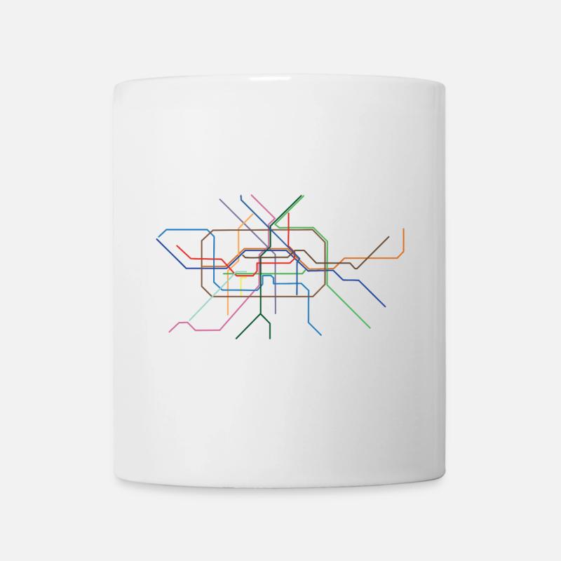 Abstrakte Minutinsektion Linienkunst - Tasse - Weiß