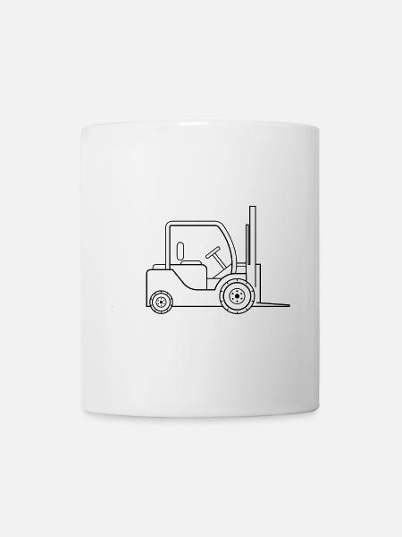 Gabelstapler Symbol Stapler Logistik Arbeit icon - Tasse - Weiß