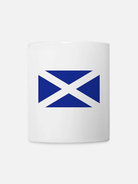 Schottland-Flagge - Tasse - Weiß