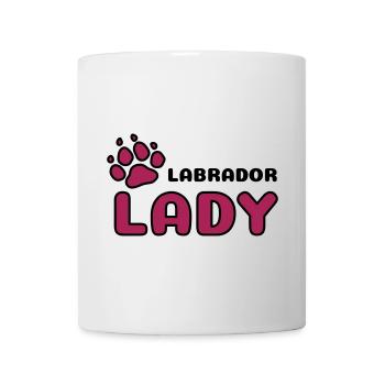 Labrador Lady mit Pfote stolze Hundebesitzerin - Tasse - Weiß - Vorne