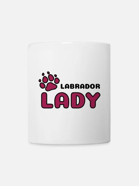 Dame labrador avec la patte fière propriétaire de chien - Mug blanc - blanc