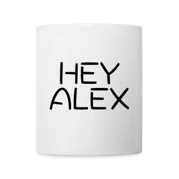 Hey Alex - Minimal Name Typography Design - Mug - white - Front