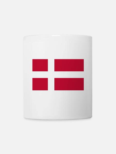 Dänemark Flagge - Tasse - Weiß