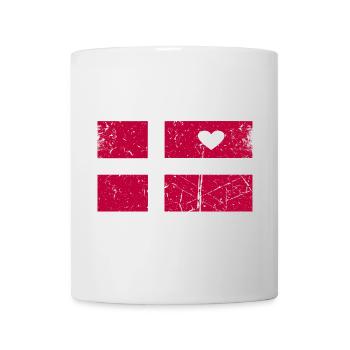 Danemark drapeau design T-shirt - Mug blanc - blanc - Devant
