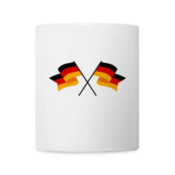 Deutschlandfahne Deutschlandflagge Deutschland - Tasse - Weiß - Vorne