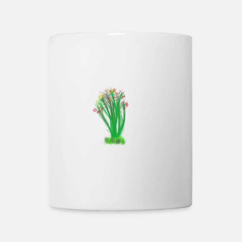 Farbenfroher Blumenstrauß Illustration - Tasse - Weiß