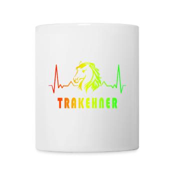 Trakehner Pferde Herzfrequenz Design - Tasse - Weiß - Vorne
