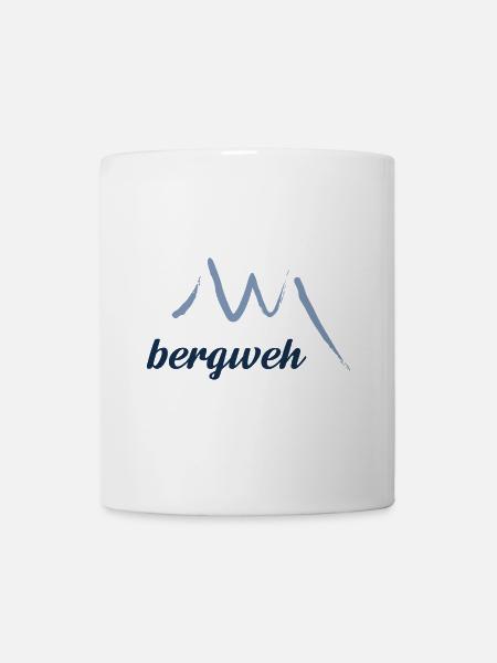 bergweh Logo Blau - Berg & W - Tasse - Weiß