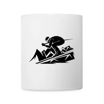 Alpine skiing, downhill, shot run, winter sports team - Mug - white - Front