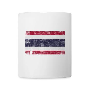Drapeau Thaïlande Drapeau Grunge Rétro Vintage - Mug blanc - blanc - Devant