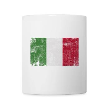 Flagge Italien Fahne Grunge Retro Vintage - Tasse - Weiß - Vorne