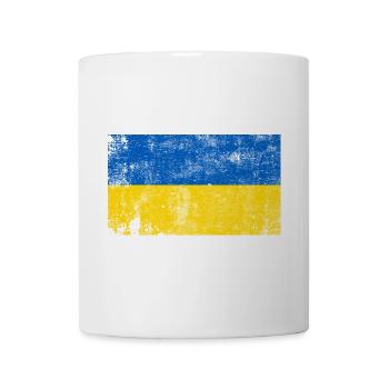 Ukraine Flag Flag Grunge Retro Vintage - Mug - white - Front