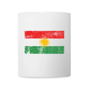 Drapeau du Kurdistan Drapeau Grunge Rétro Vintage - Mug blanc - blanc - Devant