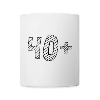 40 plus 41 42 43 44 45 gift birthday celebration - Mug - white - Front