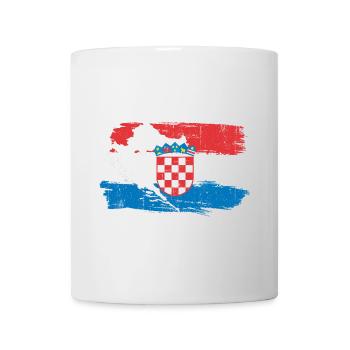 Croatian Crest Brush Flag - Mug - white - Front