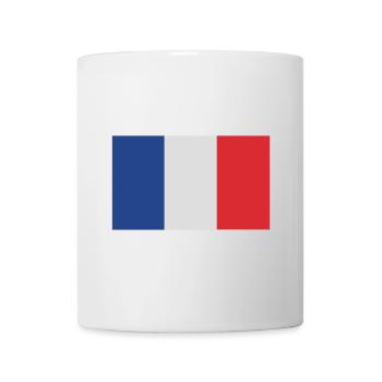 Französische Flagge - Tasse - Weiß - Vorne