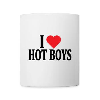 I love hot boys t-shirt design nice gift idea - Mug - white - Front