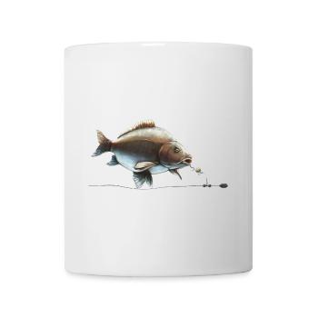 Carp Fishing Boilie Rig Design Angler Bite Moment - Mug - white - Front