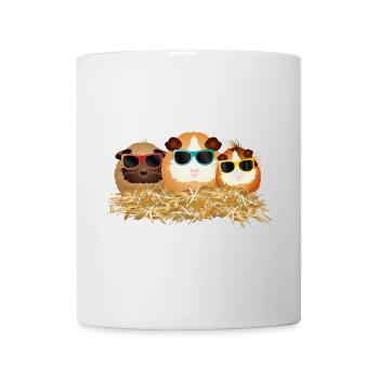 coole Meerschweinchen Gruppe mit Sonnenbrillen - Tasse - Weiß - Vorne