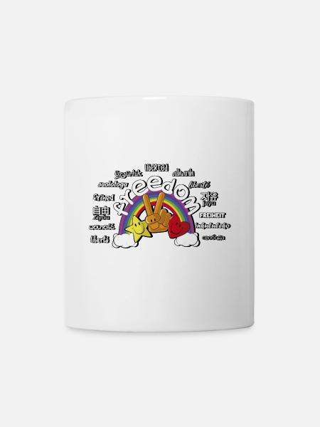 regenbogen - Tasse - Weiß