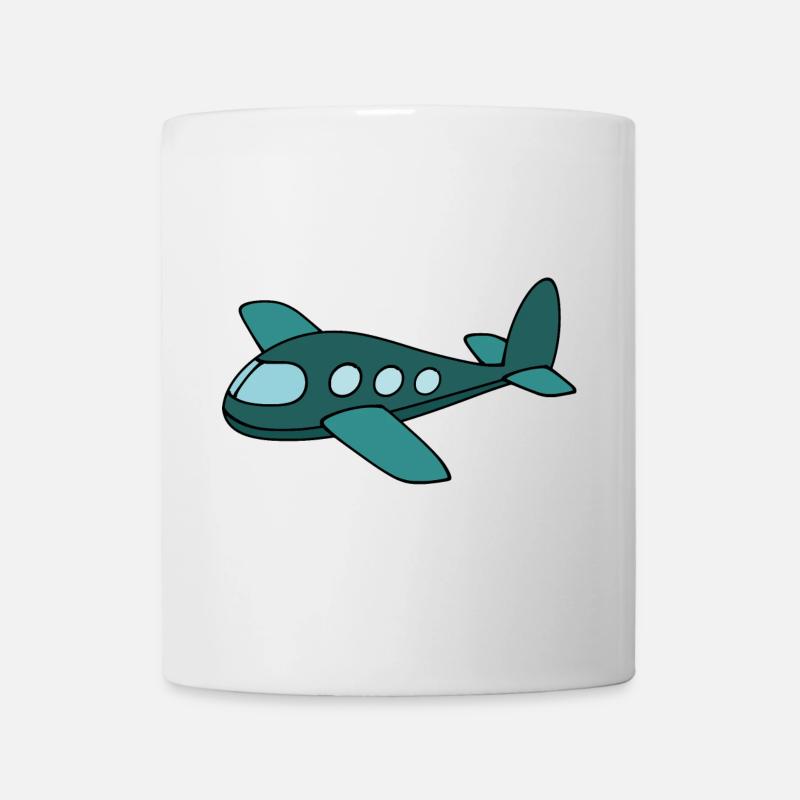 Avion - Mug blanc - blanc