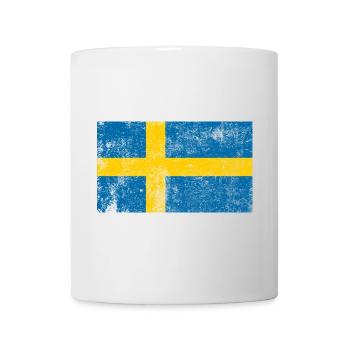 Sweden Flag Flag Grunge Retro Vintage - Mug - white - Front