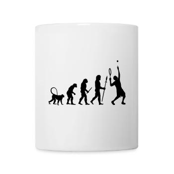 Evolution eines Tennisspielers - Tasse - Weiß - Vorne