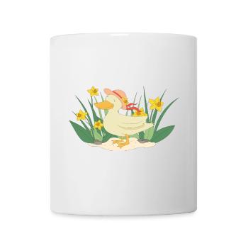 Duck with hat - Mug - white - Front