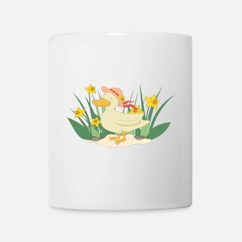 Ente mit Hut - Tasse - Weiß