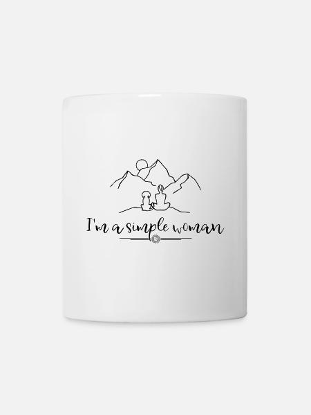Simple Woman Natur Hunde - Tasse - Weiß