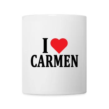T-Shirt Ich liebe Carmen T-Shirt Geschenkidee - Tasse - Weiß - Vorne