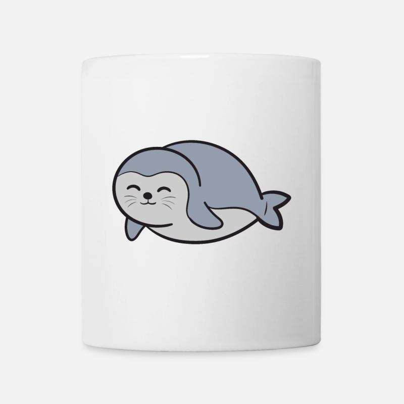 Robbe Seehund - Tasse - Weiß