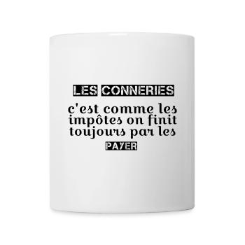 Design floral abstrait en pastel - Mug blanc - blanc - Devant