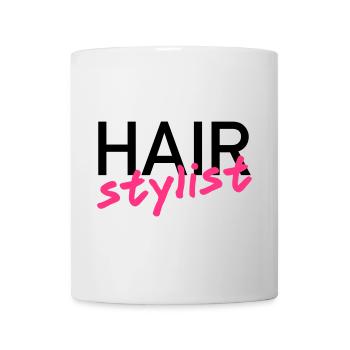 Hairstylist (Schrift schräg) - Tasse - Weiß - Vorne