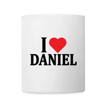 T-shirt J’adore Daniel t-shirt idée cadeau - Mug blanc - blanc - Devant