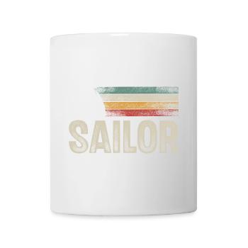 Segeln Segler Segelboot Retro Vintage - Tasse - Weiß - Vorne