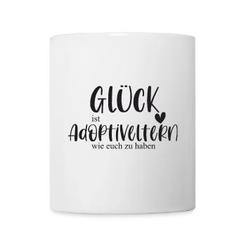 Adoptiert Adoptiveltern Adoption Familie Geschenk - Tasse - Weiß - Vorne
