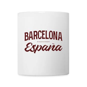 Barcelona Spanien Script Logo - Tasse - Weiß - Vorne