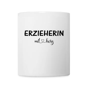 Erzieherin mit Herz - personalisierbar - Tasse - Weiß - Vorne