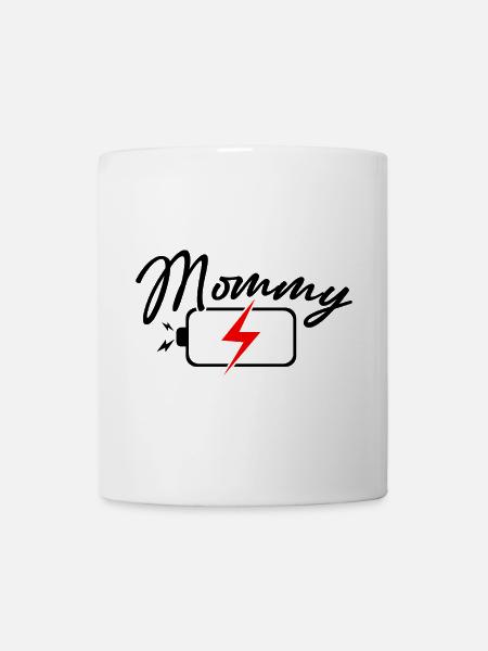 Purpurrotes Blitz-Emblem - Tasse - Weiß