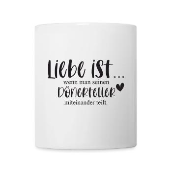 Liebe Dönerteller Döner lustiger Spruch Paare - Tasse - Weiß - Vorne