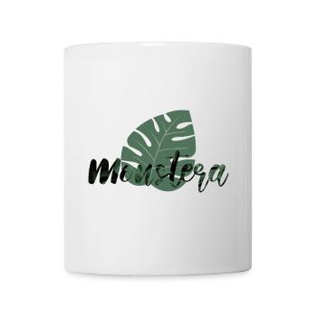 Monstera Vibes Green Motif Plants Gift - Mug - white - Front