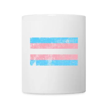 Transgender Flag Grunge Vintage Retro - Mug - white - Front