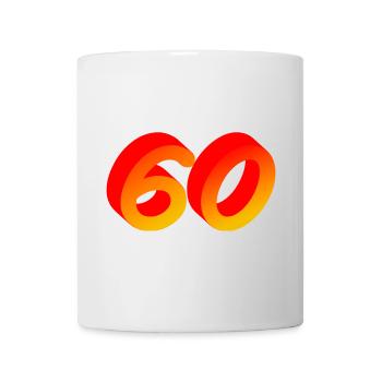 verschenken, 60 orange verlauf - Tasse - Weiß - Vorne