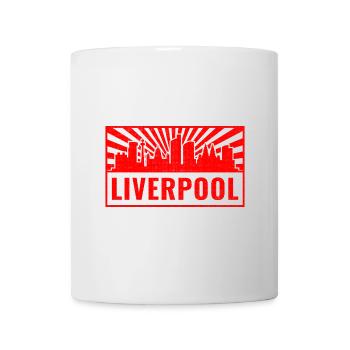 Liverpool Skyline in Red Rays - Tasse - Weiß - Vorne